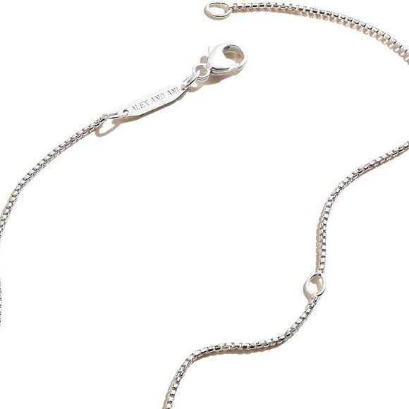 Alex and ANI Path of Symbols Adjustable Necklace for Women, Moon Pendant, Sterli - Picture 2 of 3